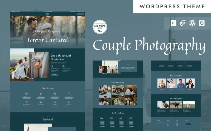 Ade Line - Pre-Wedding & Couple Photography WordPress Elementor Theme