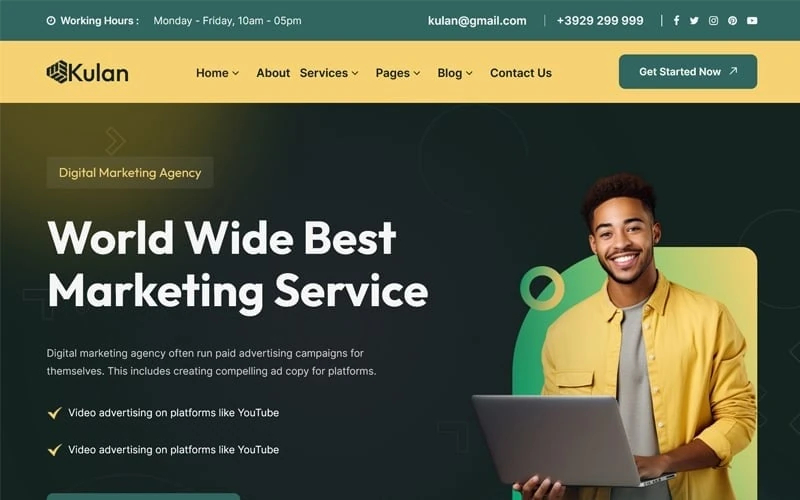 Kulan - Digital Marketing Agency WordPress Theme