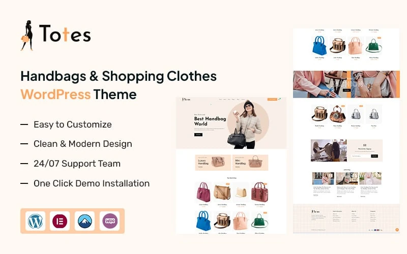 Totes – Handbags & Shopping Clothes WordPress Theme