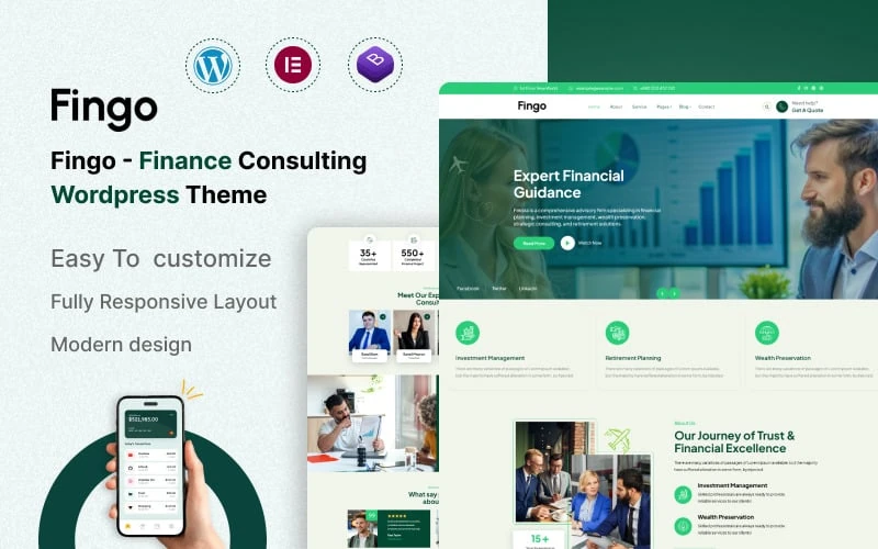 Fingo - Finance Consulting Wordpress Theme