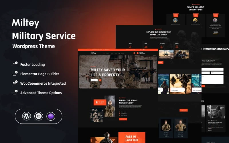 Miltey - Military Service WordPress Theme