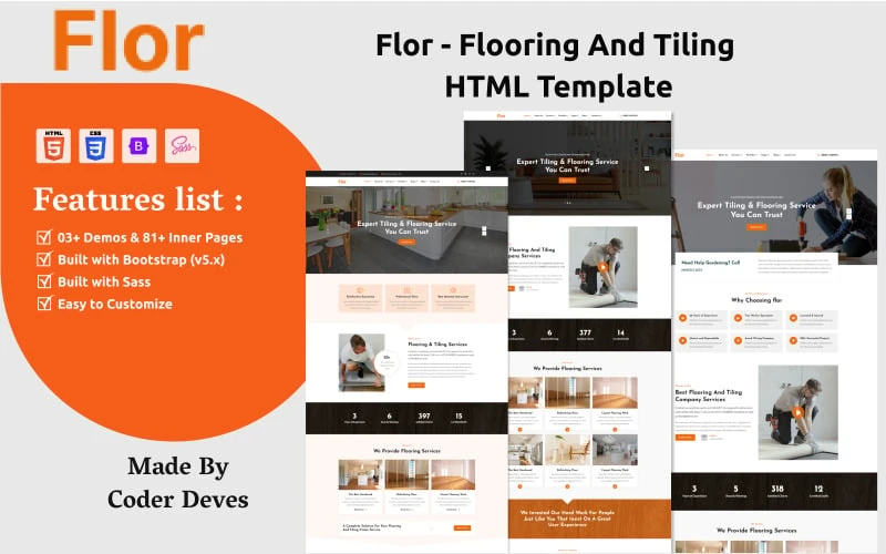 Flor - Flooring And Tiling HTML Template