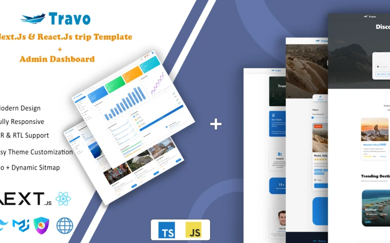 Travo - React.Js & Next.Js Travel Booking Platform Template