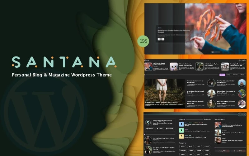 Santana Theme - Personal and magazine template