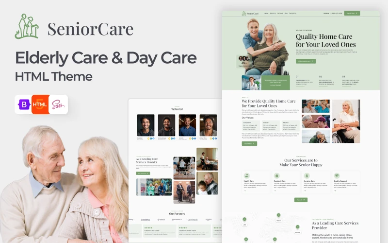 Senior Care - Senior and Elderly Care & Medical HTML Template