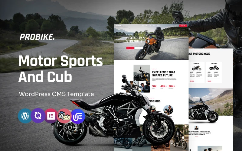 Probike - Motor Sports And Cub Multipurpose WordPress Elementor Theme