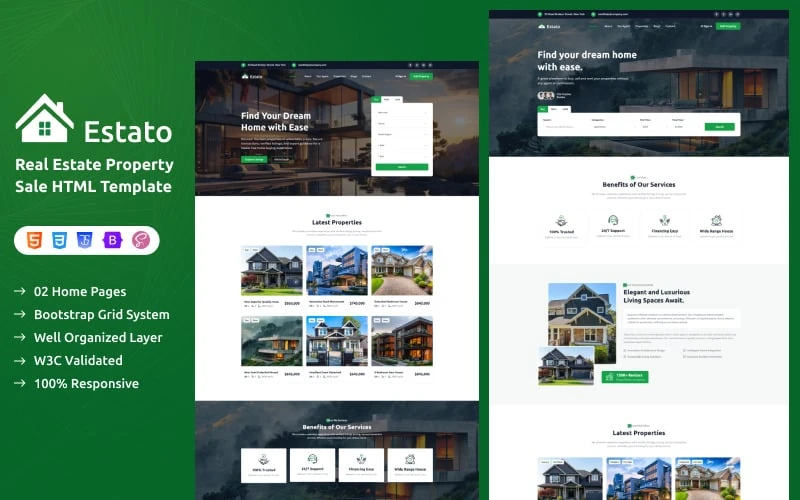 Estato - Real Estate Property HTML Template