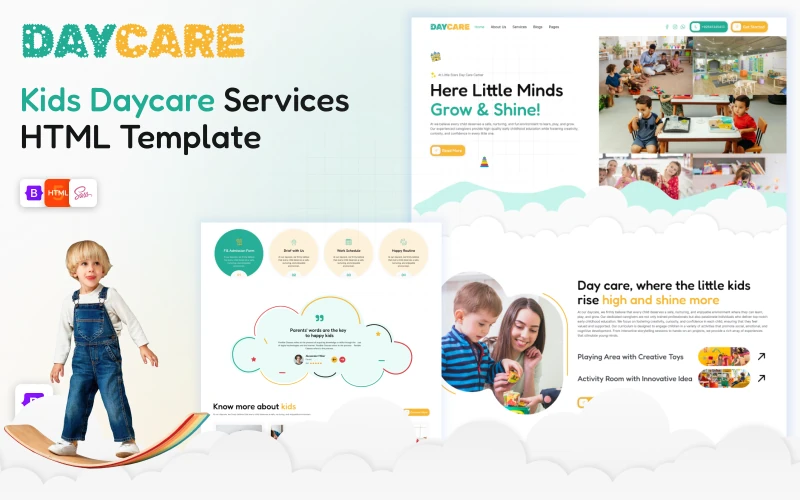 Day Care – Kids Daycare & Child Care Kindergarten School HTML Template