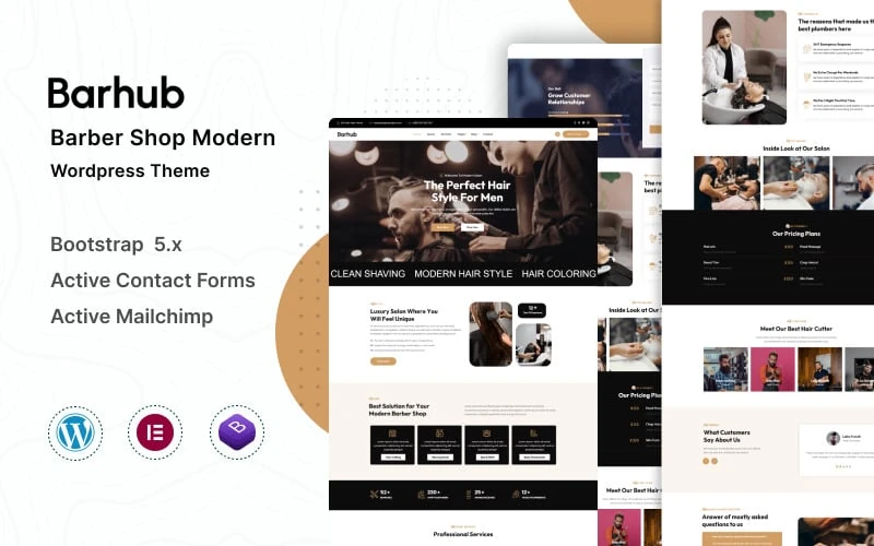 Barhub - Hair Salon & Barber Shop Wordpress Theme