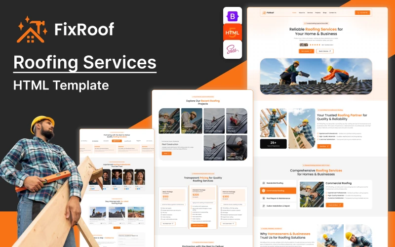 Fix Roof— Roofing Installation & Repair Services HTML Template