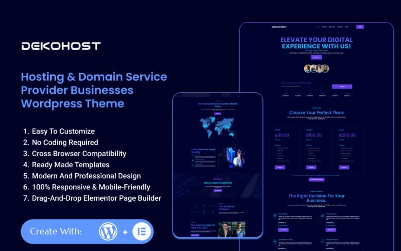 Dekohost – Web Hosting & Domain Services WordPress Theme