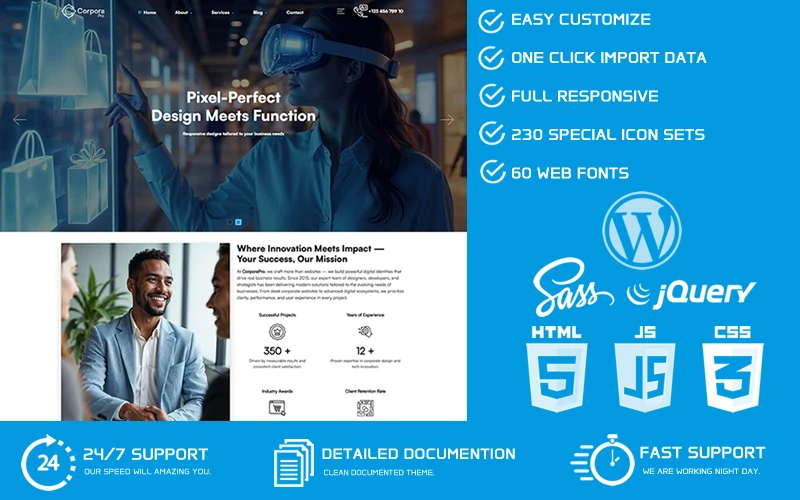 CorporaPro - Modern Corporate Business WordPress Theme