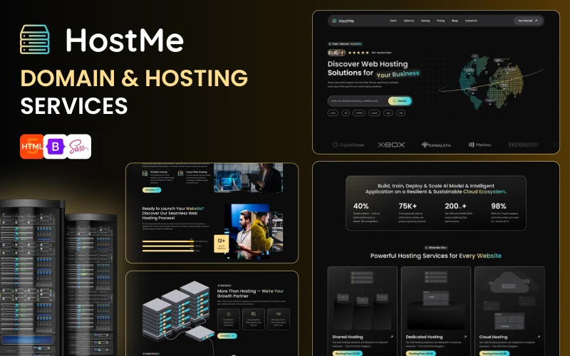 Hostme - Web Hosting, Domain and WHMCS Html Hosting Template