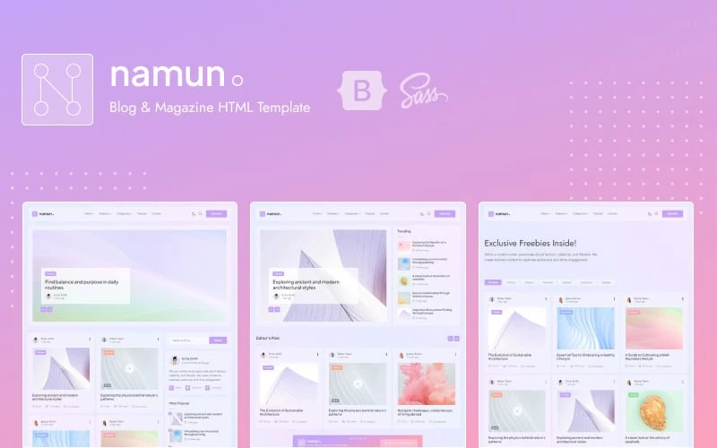 Namun - Blog & Magazine HTML Template