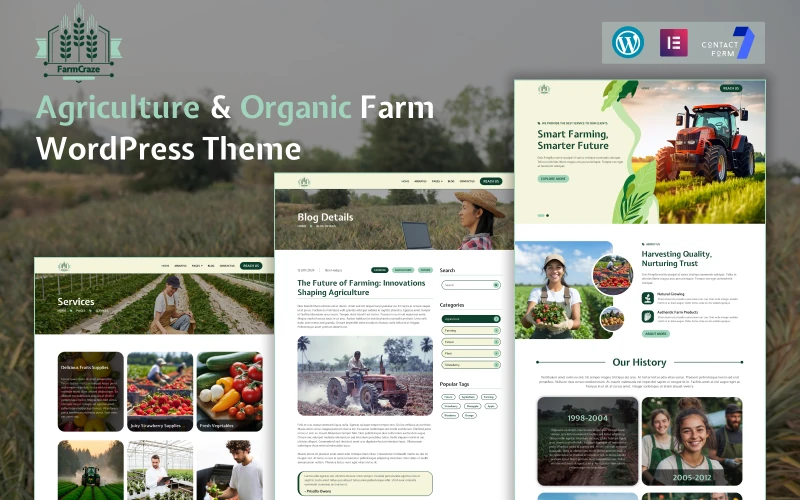 FarmCraze – Agriculture & Organic Farm WordPress Theme